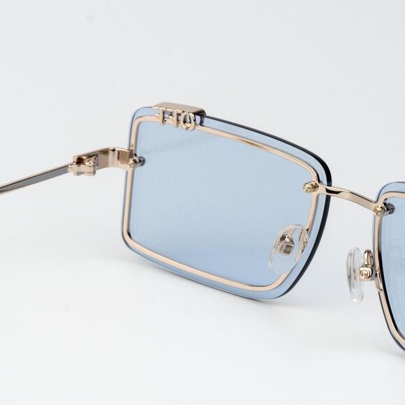 SALE!!!Off-White TAMPA Women Sunglasses Gold Blue Rectangular OERI13N TAMPA 7640 main image 10